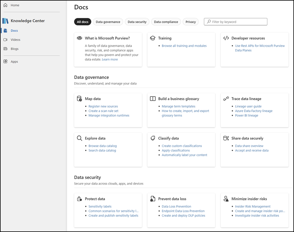 Microsoft Purview ポータル試用版のカード。