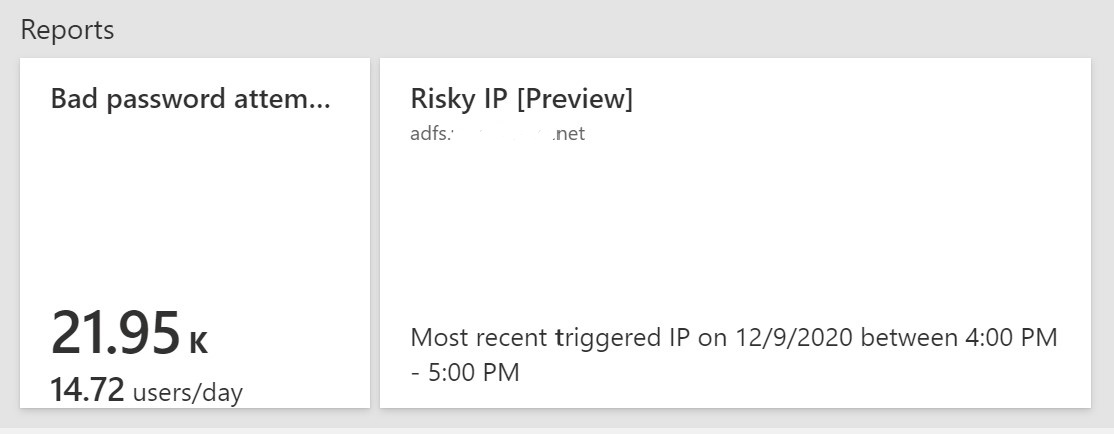 危険な IP レポート データのスクリーンショット例。