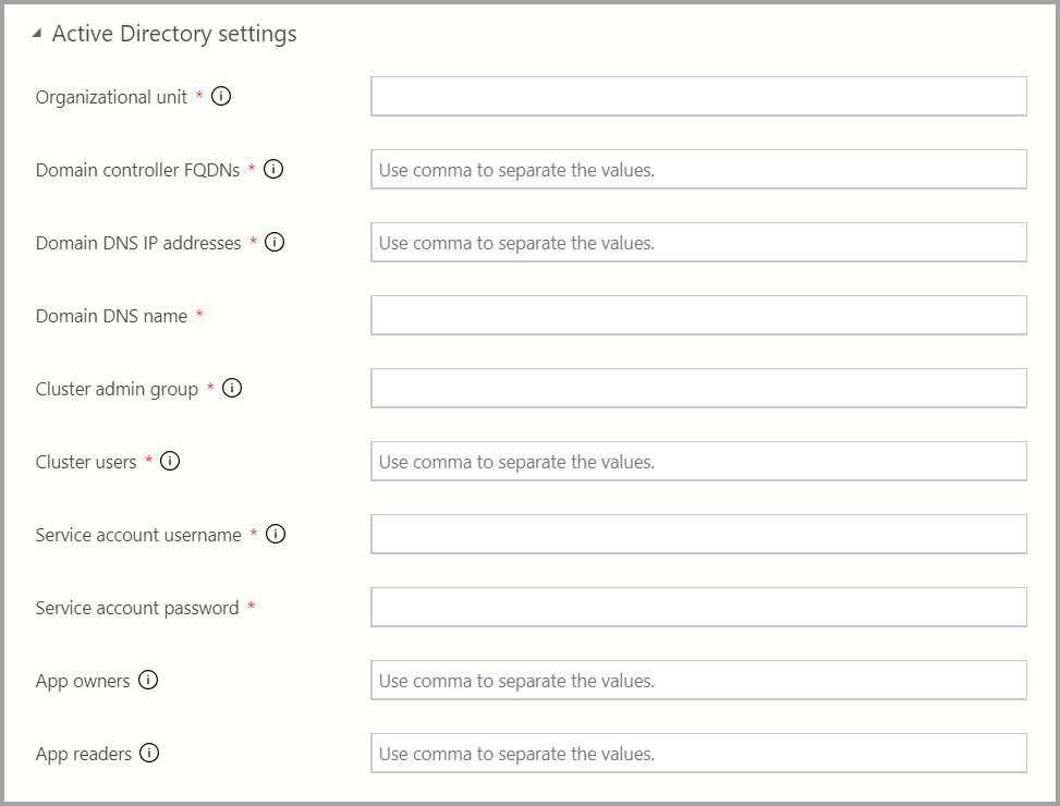 Active Directory の設定