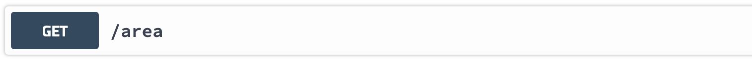 Screenshot that shows area as the REST endpoint.
