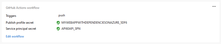 2 つの GitHub シークレット