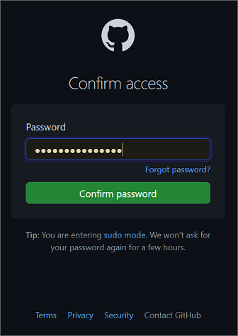 Screenshot of the confirm access dialog box.