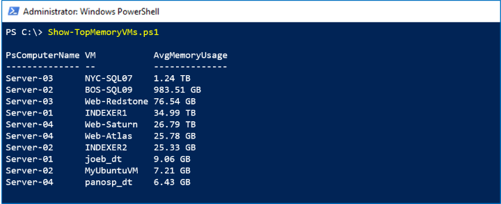 PowerShell のスクリーンショット