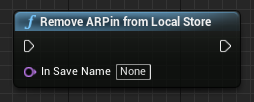 ローカル ストアから ARPin を削除する関数のブループリント