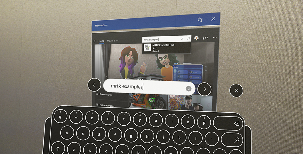 Microsoft ストアの MRTK Examples Hub ページ