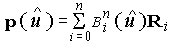 p の定義を示す数式 ()。