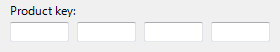 プロダクト キー テキスト ボックスのスクリーン ショット 