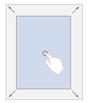 タッチ 画面に触れる指の図 