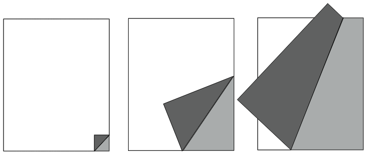 ページが右から左に変わる図 