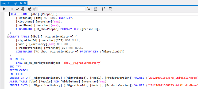 SQL 스크립트 업데이트