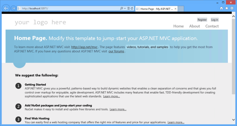 ASP.NET MVC 4 서식 파일