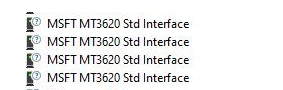 장치 관리자 나열된 MT3620 항목