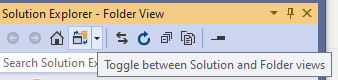 솔루션 및 폴더 보기 간 전환