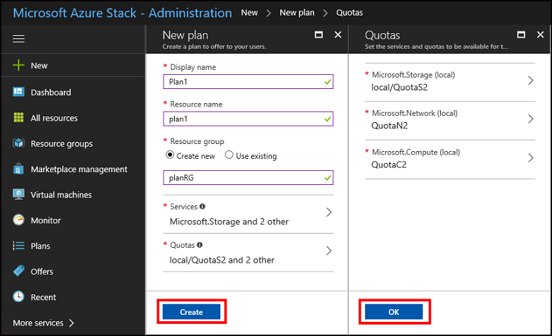 Azure Stack Hub에서 계획 만들기