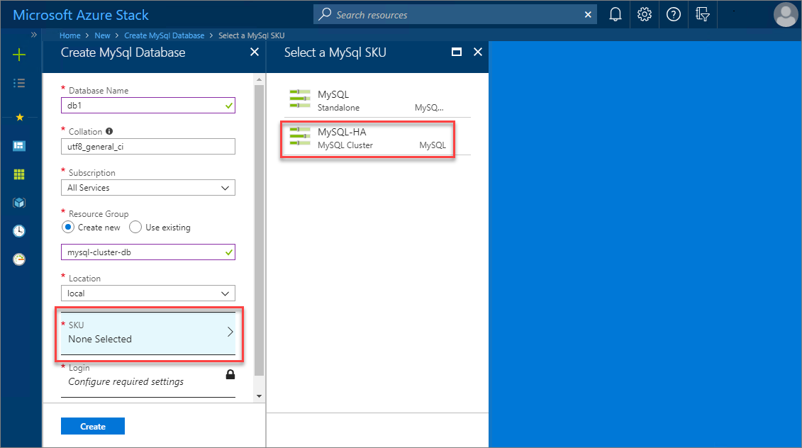 Azure Stack Hub 사용자 포털에서 SKU 선택