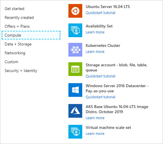 Azure Stack Hub Marketplace의 Kubernetes 항목