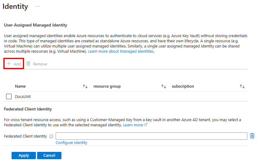 Azure Portal ID 메뉴 스크린샷