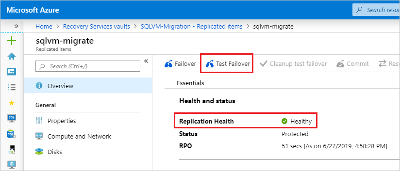 VM 장애 조치(failover) 테스트