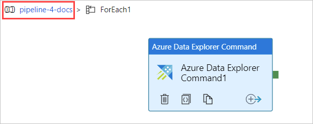 Azure Data Explorer 명령 파이프라인.