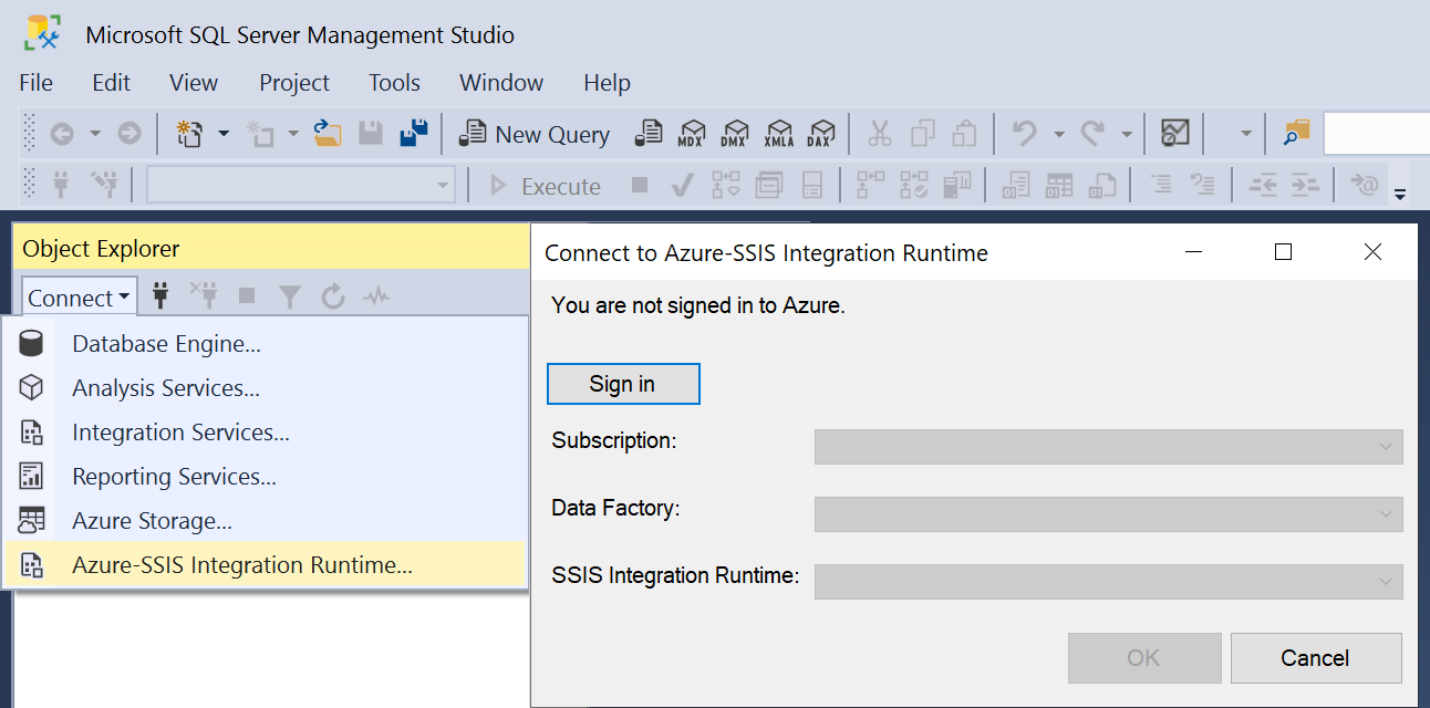 Azure-SSIS IR에 연결