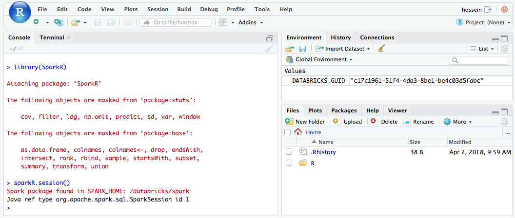 RStudio 오픈 소스 버전 세션