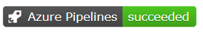 상태 배지는 Azure 파이프라인이 성공했음을 보여 줍니다.
