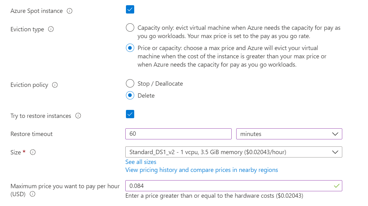 Azure Spot Virtual Machines를 사용하여 확장 집합 만들기