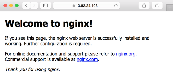 실행 중인 보안 NGINX 사이트 보기