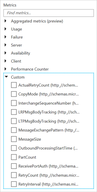 Azure Portal Application Insights 메트릭 보기