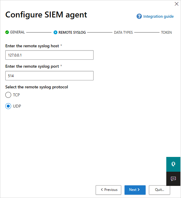 Remote Syslog settings.