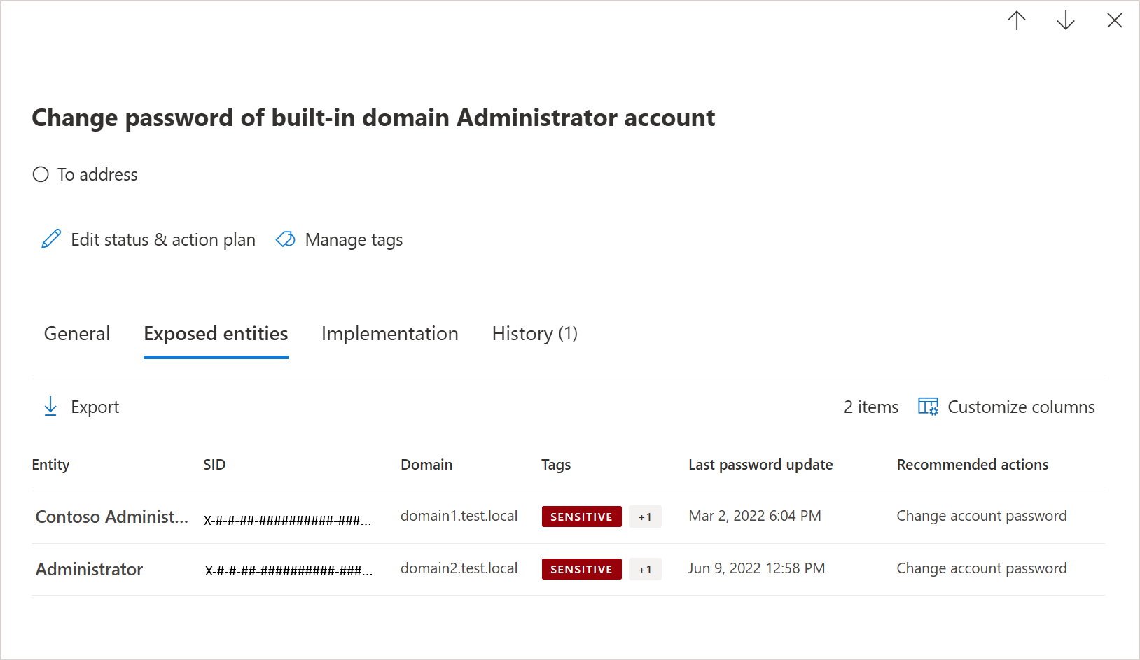 Screenshot showing the report on the portal.