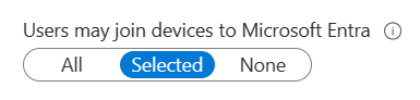 사용자가 디바이스를 Microsoft Entra ID에 조인할 수 있음