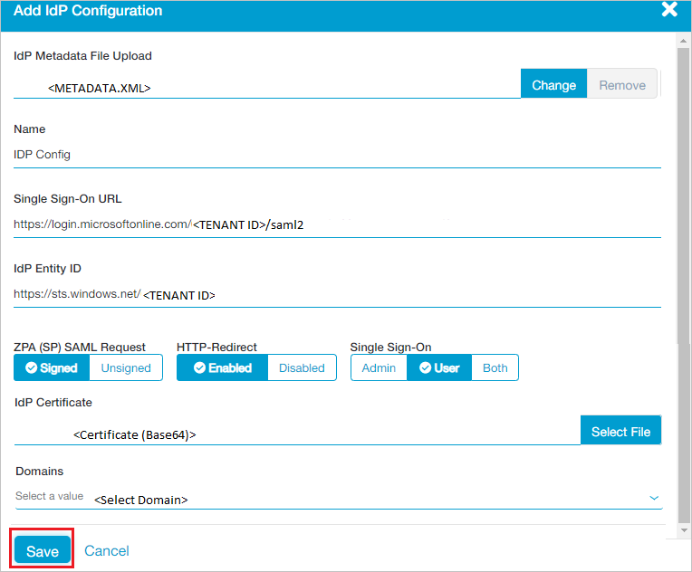 Zscaler Private Access 관리자 구성