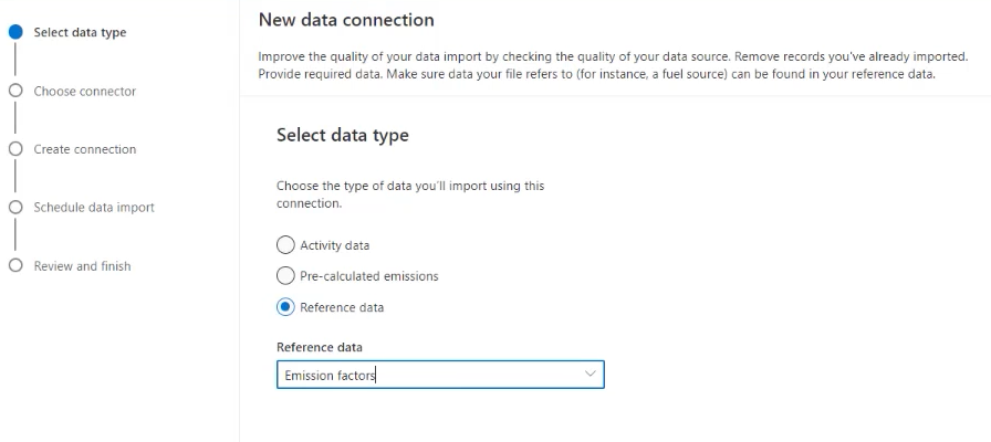 Select data type.