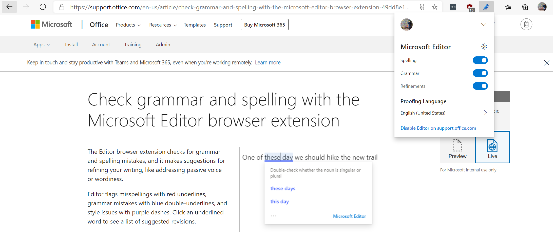 A Microsoft Edge extension