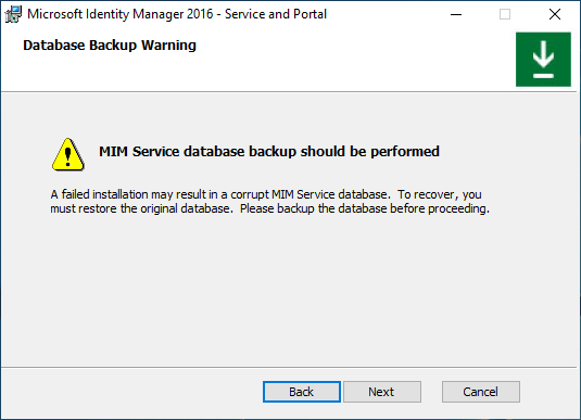 SQL 경고 메시지 화면 이미지