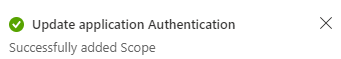 Screenshot shows you the scope added message.