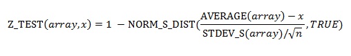 The Z_TEST calculation when sigma is omitted