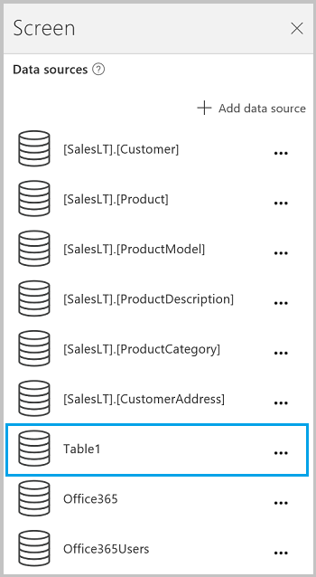 Excel 테이블을 선택합니다.