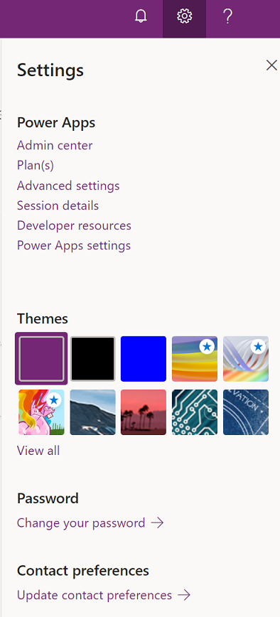 Power Apps 설정