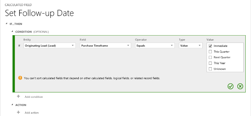 Dynamics 365에서 영업 기회 후속작업 날짜 1.