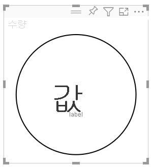 원형으로 생긴 원 카드 시각적 개체의 스크린샷