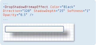 스크린 샷: DropShadowBitmapEffect