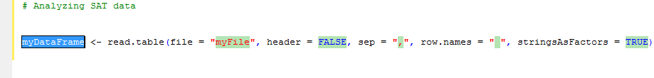 Analyzing SAT data