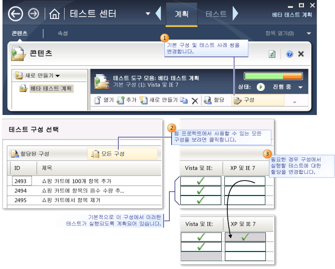 테스트 구성의 기본 할당 업데이트