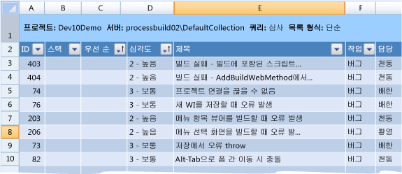 심사 통합 문서 예제