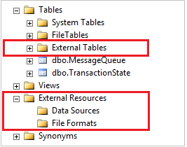 SSMS의 PolyBase 개체