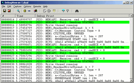 DebugView 스크린샷