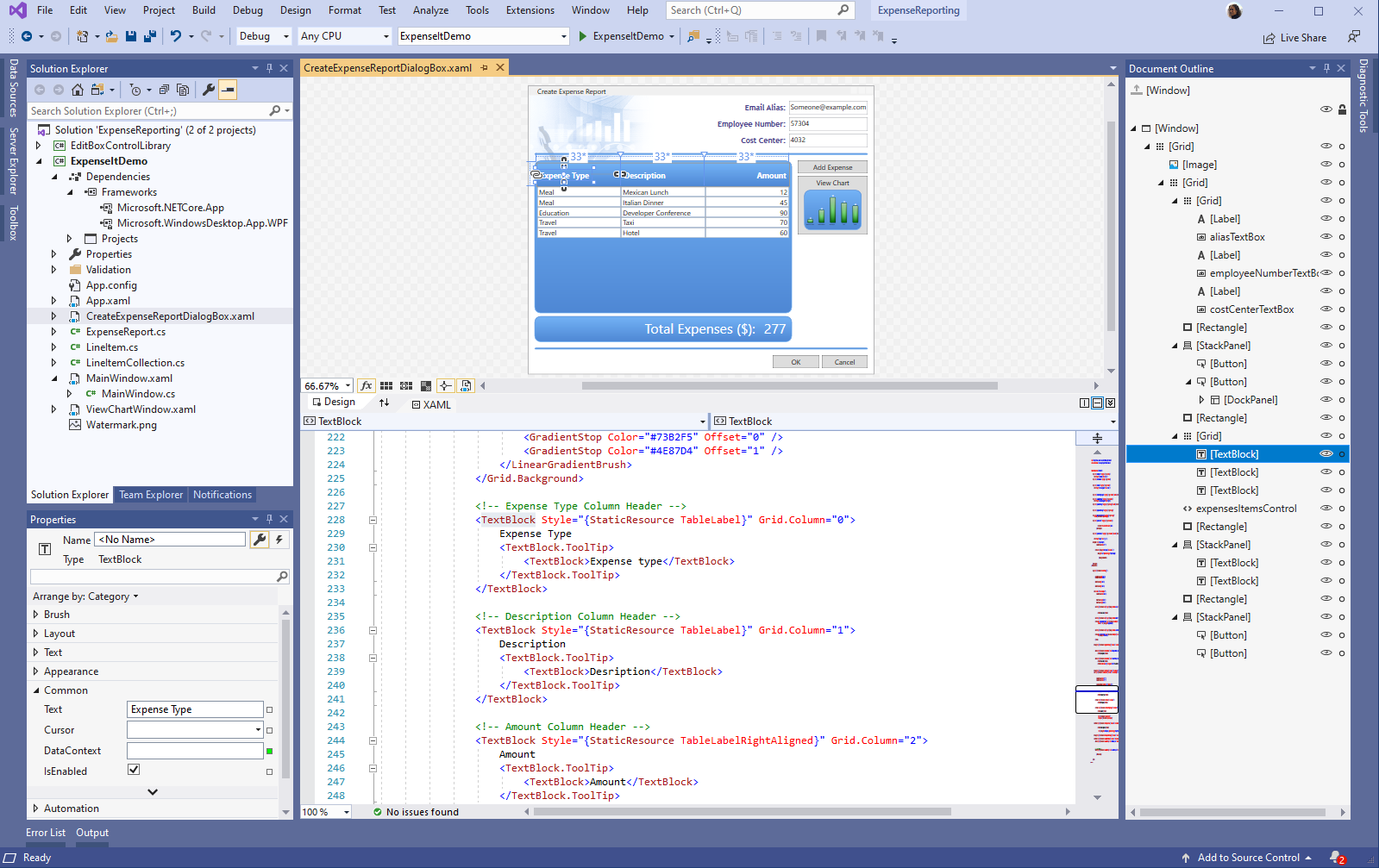 WPF .NET Core XAML 디자이너