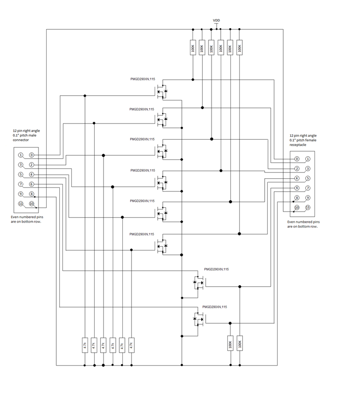 GPIO 어댑터 도식 다이어그램.